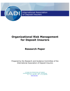 Organizational Risk Management for Deposit Insurers