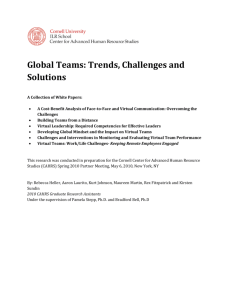 Global Teams: Trends, Challenges and Solutions