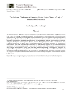 The Cultural Challenges of Managing Global Project Teams