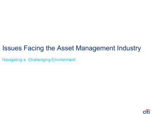 Issues Facing the Asset Management Industry