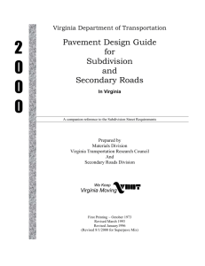 Pavement Design Guide - Virginia Department of Transportation