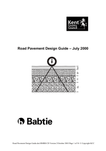 Road Pavement Design Guide