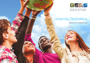 University Destinations - GEMS World Academy (Singapore)
