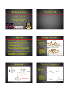 Congenital Spine - University of Utah