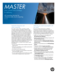 HP Consulting Services for enterprise-ready cloud