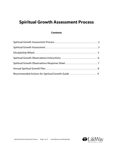 Spiritual Growth Assessment Process