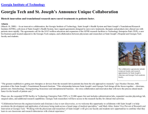 GT | Georgia Tech and St. Joseph's Announce Unique Collaboration
