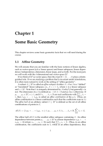 Chapter 1 Some Basic Geometry - Institute of Theoretical Computer