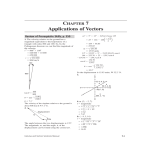 chapter 7 applications of vectors
