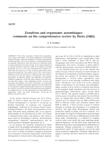 Zonations and organismic assemblages: comments on the