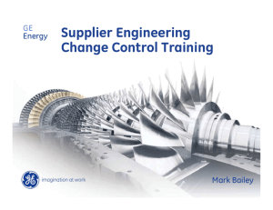 Supplier Engineering Change Control Training