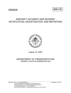FAA, Aircraft Accident and Incident Notification, Investigation