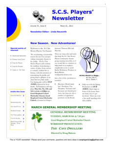 St. Clair Shores Players Newsletter