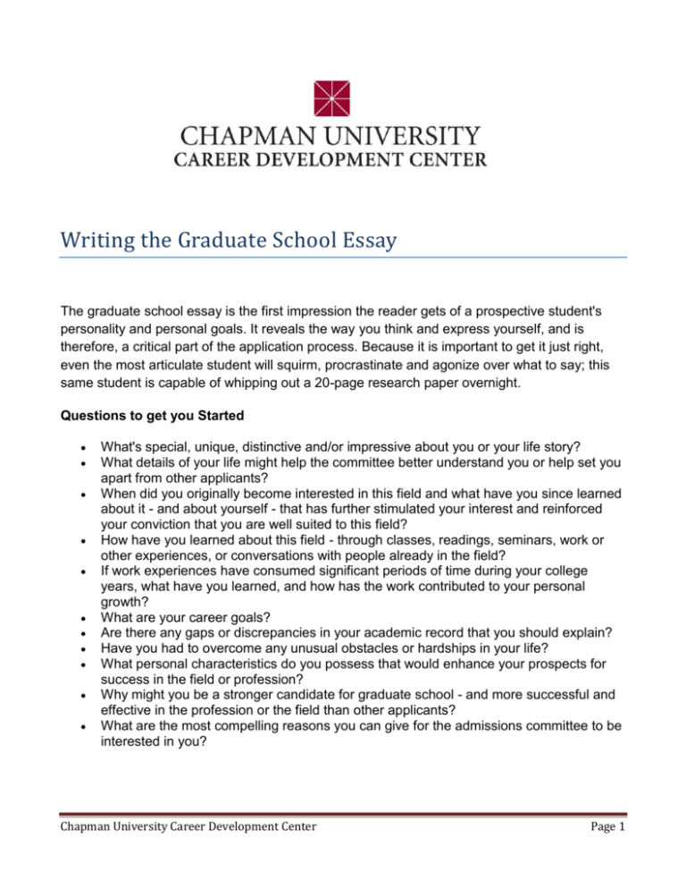 graduate school essay consulting