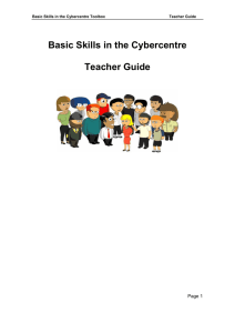 Basic Skills in the Cybercentre Teacher Guide