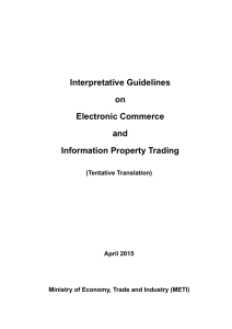 Interpretative Guidelines on Electronic Commerce and Information