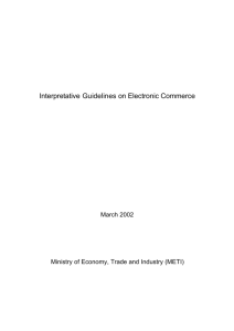 Interpretative Guidelines on Electronic Commerce