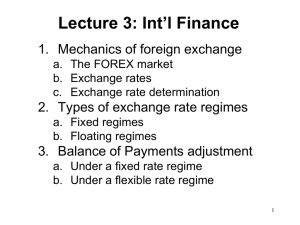 Exchange Rates and the International Monetary System