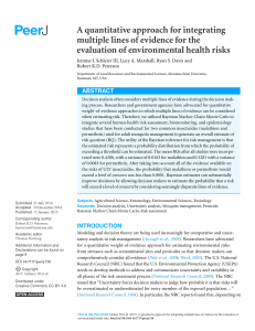 A quantitative approach for integrating multiple lines of evidence for