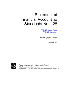 Statement of Financial Accounting Standards No. 128