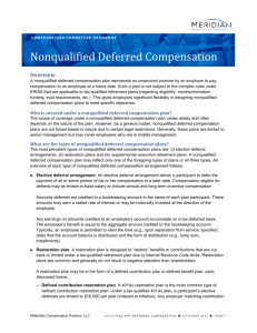 Nonqualified Deferred Compensation