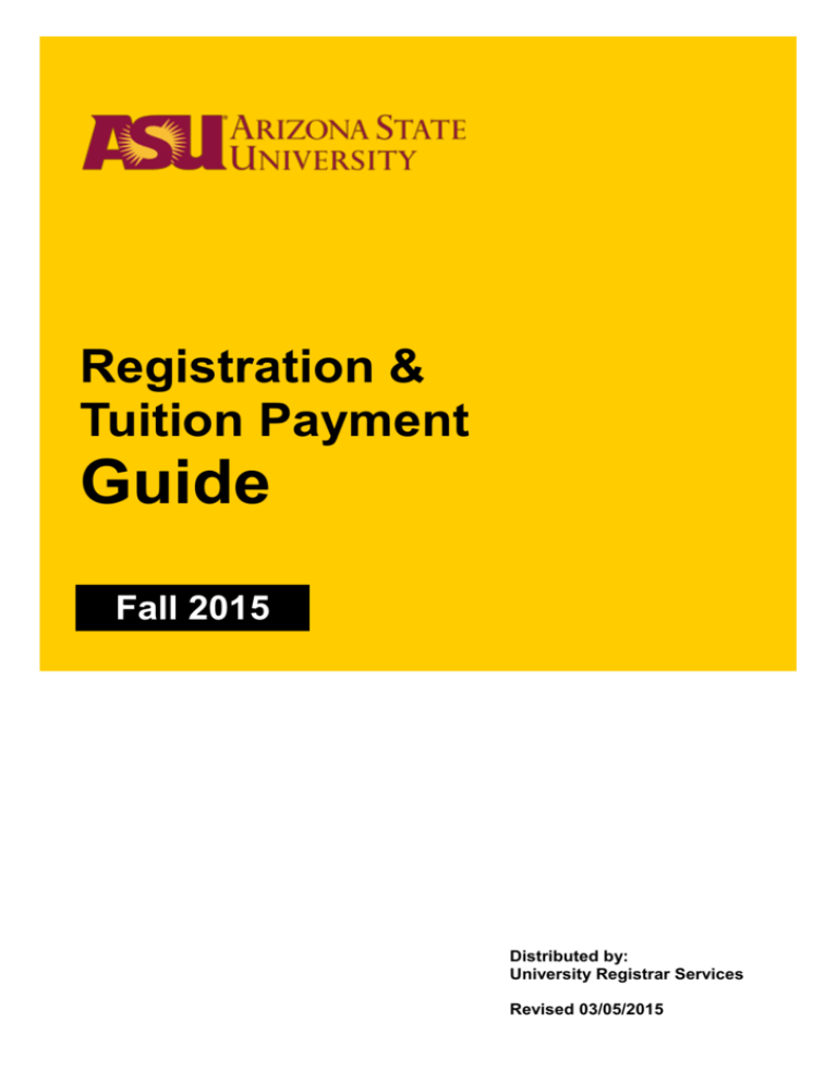 Registration Tuition Payment ASU Students Site