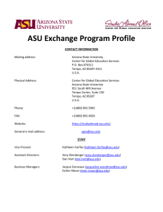 ASU Exchange Program Profile - Online Undergraduate Handbook