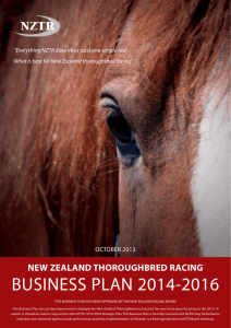 NZTR Business Plan 2014-2016 - NZRacing