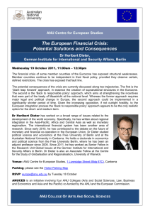 The European Financial Crisis - School of Politics and International