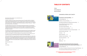 table of contents - The Institute of Internal Auditors