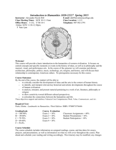 Introduction to Humanities