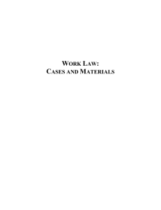 work law: cases and materials