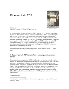 Ethereal Lab: TCP