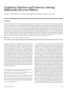 Cognitive Decline and Literacy Among Ethnically Diverse Elders