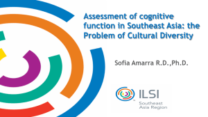 Assessment of cognitive function in Southeast Asia: the Problem of