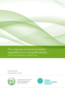 The impacts of environmental regulations on competitiveness