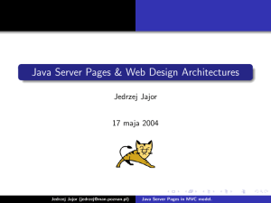 Java Server Pages & Web Design Architectures