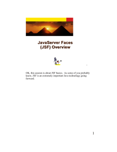 JavaServer Faces (JSF) Overview