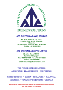 ATC SYSTEMS ASIA (M) SDN BHD ATC SYSTEMS ASIA PTE