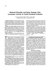 Reduced Mortality and Brain Damage After Locomotor Activity in