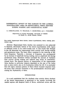 differential effect of the damage to the lateral hypothalamic area on