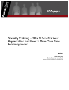 Security Training – Why It Benefits Your Organization and How to