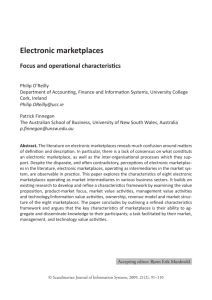 Electronic marketplaces