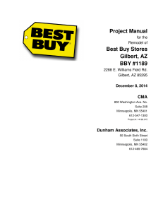Project Manual Best Buy Stores Gilbert, AZ BBY #1189