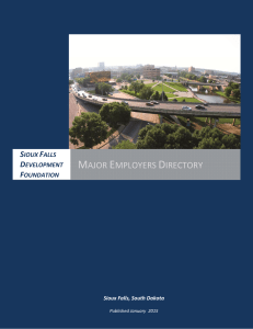 major employers directory - Sioux Falls Development Foundation