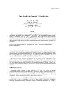Case Studies in Channels of Distribution