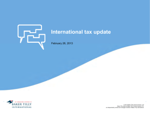 International tax update