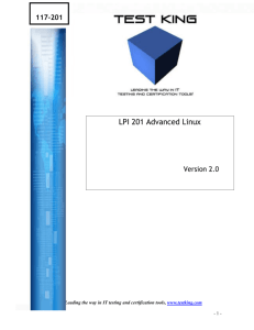 LPI 201 Advanced Linux