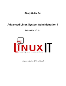 Advanced Linux System Administration I