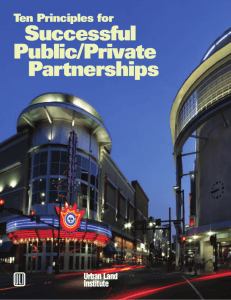 Ten Principles for Successful Public/Private Partnerships